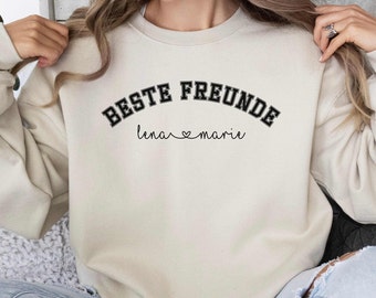 Bester Freund Sweatshirt, personalisiertes Beste Freunde Sweatshirt, Bestie Shirt, BFF Sweatshirt, Bester Freund Geschenk, Benutzerdefinierte Besties Sweatshirt