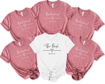 Bridesmaid Shirt, Bride Shirt, Team Bride Shirt, Bridal Shower Shirt, Custom Bridesmaid, Bridal Party Shirt, Bride T-shirt, JGA Shirt