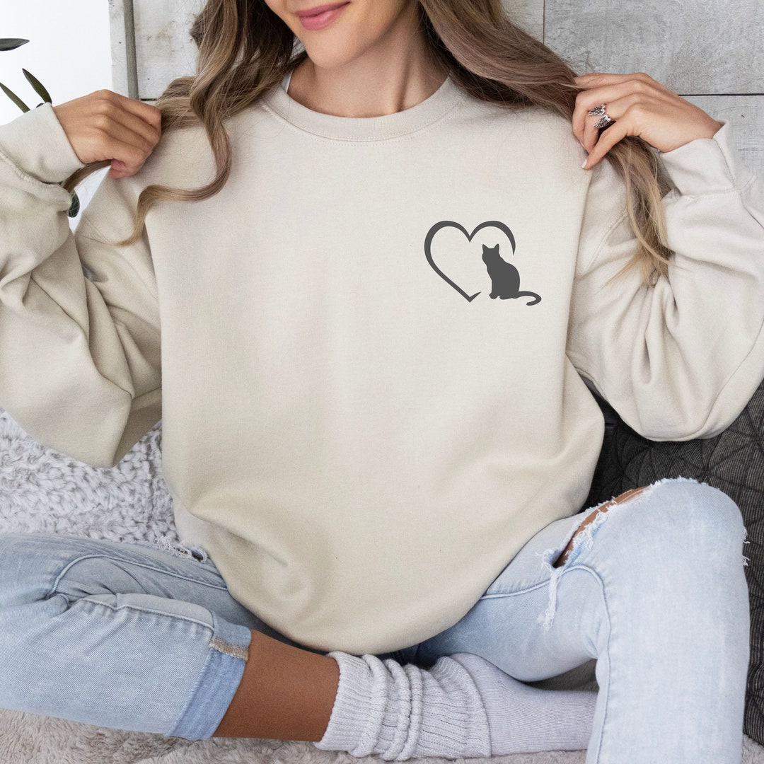 Cat Lover Sweatshirt Cat Sweatshirt Cat Lover Gift Cat Mom Etsy