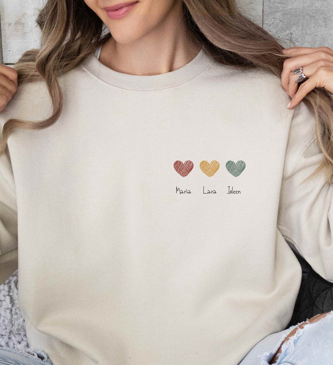 Girls Green Best Friend Graphics Round Neck Sweatshirt main image 1