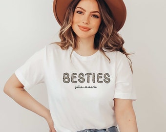 Personalisierte Best Friends Shirt, Bester Freund Shirt, Bestie Shirt, BFF Sweatshirt, Bester Freund Geschenk, Benutzerdefinierte Bestie Shirt, benutzerdefinierte Freunde Geschenk