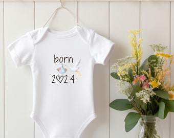 Baby Bodysuit Customizable, Bodysuit Baby, Birth Gift, Babybody Personalized, Custom Baby Body, Baby 2024, Baby Announcement, Baby Onsie