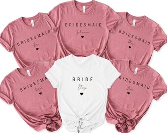 Bridesmaid Shirt, Bride Shirt, Team Bride Shirt, Bridal Shower Shirt, Custom Bridesmaid, Bridal Party Shirt, Bride T-shirt, JGA Shirt