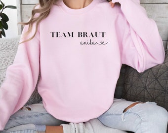 Braut Sweatshirt, Team Braut Sweatshirt, Brautdusche Sweatshirt, Benutzerdefinierte Braut Sweatshirt, Braut T-shirt, Braut Pullover, JGA Sweatshirt