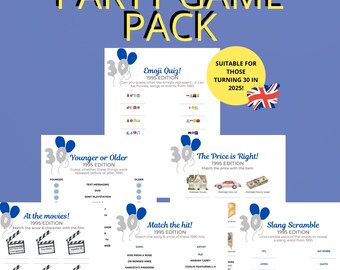 30th Birthday 1995 Trivia Games Bundle (Digital Download)