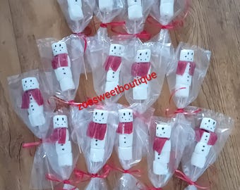 Christmas Snowman On A Stick, Snowman Sweet Kebab, Christmas Eve Box Filler, Xmas Eve Treat, Christmas Sweet Cone, Xmas Eve Box Filler