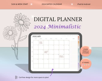 Minimalistic Planner, Digital Planner, Digital Planners, Best Digital Planner, Digital Planner Goodnotes, Daily Digital Planner 2024