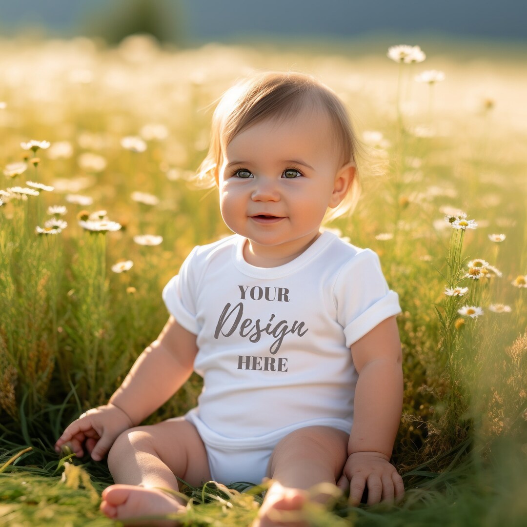Baby 3001b Mockup Baby White Shirt Mockup Tshirt Mockup Baby Mockup