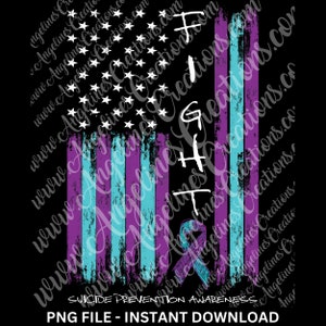Vlag Niemand vecht alleen png, zelfmoordpreventie bewustzijn png, geestelijke gezondheid png, jij doet er toe png, digitale download