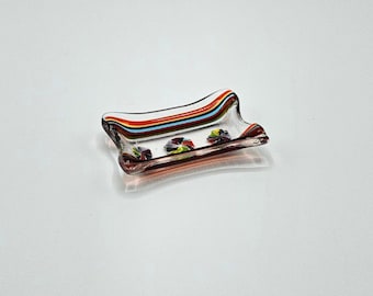 Rainbow Fused Glass Ring Dish
