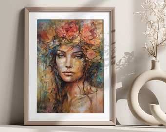 Mother Earth Digital Print, Sacred Space Art, Healing Space Art, Meditation Art, Mindfulness Art, Feminine Divine Art, Spiritual Healing Art