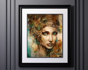 Goddess Freya Digital Print, Norse Mythology Art, Goddess Mythology Art, Sacred Space Art, Freya Norse Goddess Print, Sacred Feminine Art