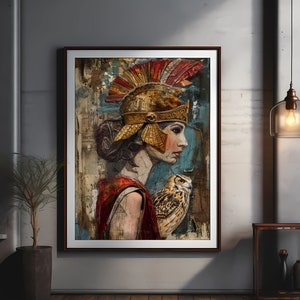 Capturing Athena Digital Print, Greek Goddess Art, Greek Mythology Art, Spiritual Wall Art, Divine Feminine Art, Athena Artwork, Home Decor