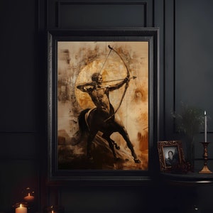 Chiron Digital Print, Mythological Centaur Art, Sagittarius Zodiac Art, Sagittarius Digital Print, Greek Mythology Art, Printable Wall Decor