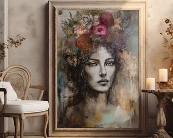 Venus Digitaldruck, römische Mythologie, Göttin Mythologie, Göttin Venus Wandkunst, Heiliger Raum Kunst, Göttlich-Weibliche Kunst, Göttinnen Kunst
