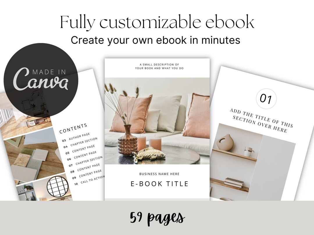 Editable Template / Ebook for Business / Ebook Fully Editable in Canva ...