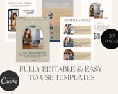 Ebook template canva / business and coaching / fully editable and customizable / minimalistic and modern design / workbook / digital course