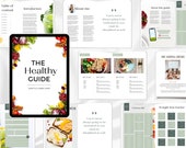 Customizable Nutrition eBook Template Canva / Editable eBook Design / Green / Nutrition Guide Template / health professionals