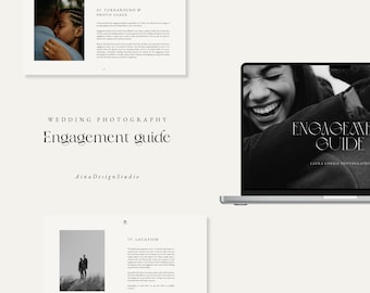 Wedding Photographer Engagement Guide: Pre-written Editable Canva Template for Photographers (Digital Download)