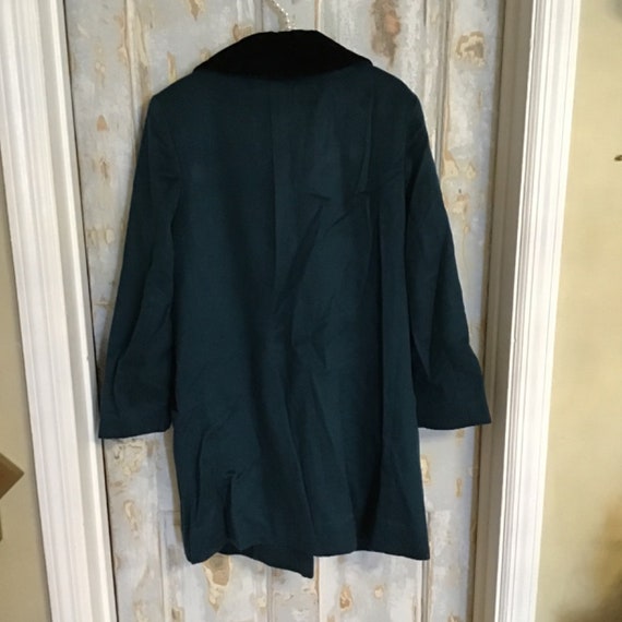 Cathy Joe vintage green trench coat Sz L - image 5