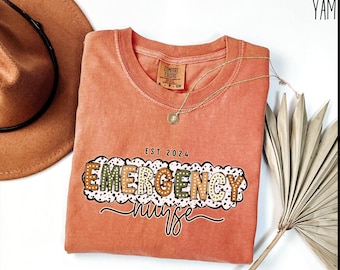 Personalized ER Nurse shirt, Emergency Nurse shirt, Gift for Nurse Fall ER Nurse shirt, ED Nurse shirt, Emergency Department tshirt, Custom