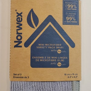 Norwex Mini Microfiber Variety Pack (MVP) Set of 3