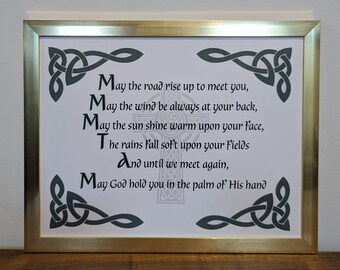 The Irish Blessing — Irish Prayer — Framed Print