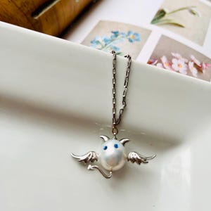 Cute Baroque Pearl Creative Necklace, Baroque Pearl Pendant Chain Necklace, Nature Baroque Necklace