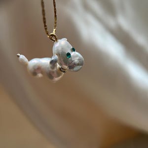 Cute Baroque Pearl Creative Necklace, Baroque Pearl Pendant Chain Necklace, Nature Baroque Necklace