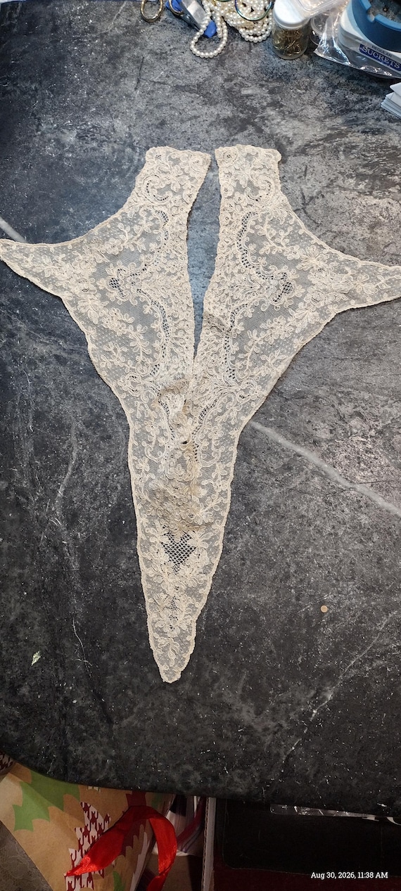 Antique 1900s Brussels Duchesse Lace Bertha Collar Po… - Gem