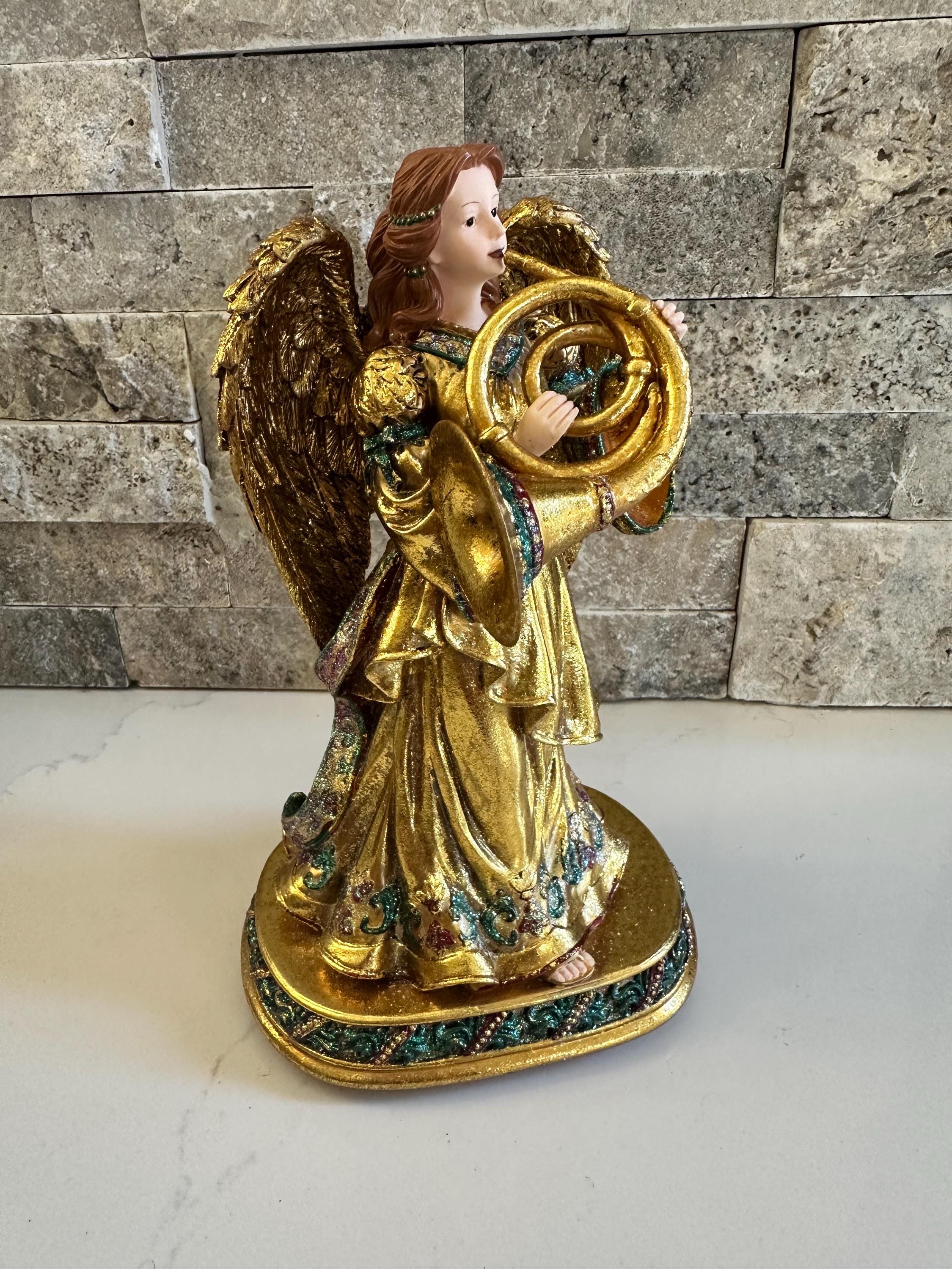 Golden Opulence San Francisco Music Box Co Christmas Angel Micheal