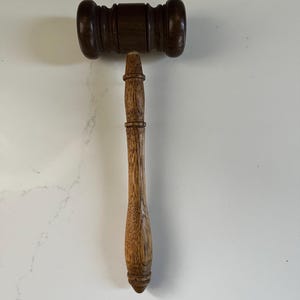 Vintage wooden judge, auctioneer gavel