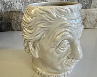Vintage Fitz & Floyd Einstein Beer Stein Mug/Vase, Scientist Novelty Stein, E=mc2