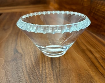 Orrefors Crystal bowl, Signed Sweden bowl, signed, Art Deco.  Dessert bowl, Fruit Bowl or home decor.