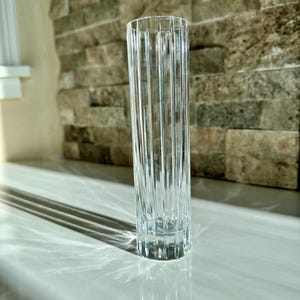 Baccarat Crystal Harmonie Bud  Vase.  6 7/8” x 1 3/4”  Vintage 1980s. Excellent condition, no chips/cracks. Watermark Baccarat on base