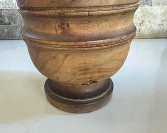 Vintage hölzerner abnehmbarer Mörser, Apothekerwerkzeug