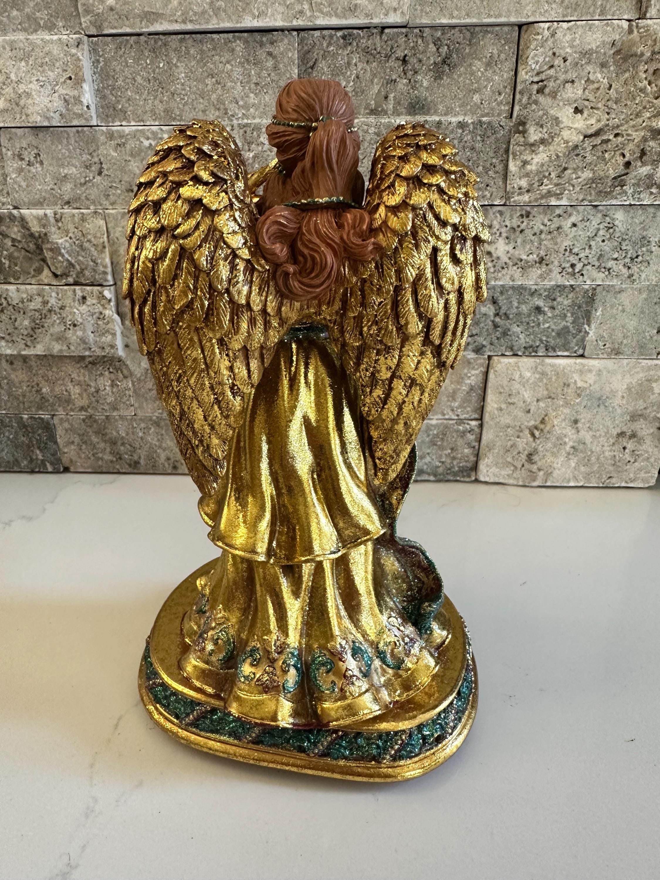 Golden Opulence San Francisco Music Box Co Christmas Angel Micheal