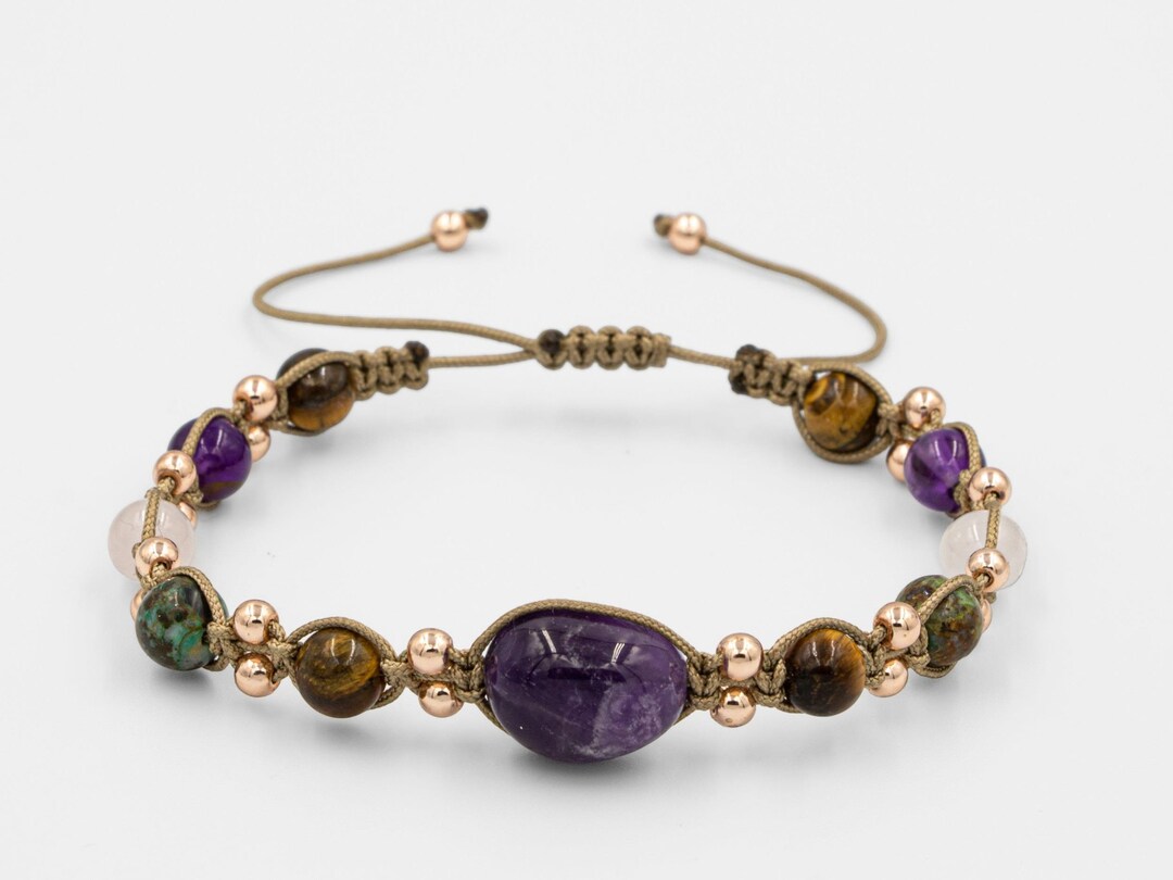 Amethyst Tiger Eye Rose Quartz Chrysocolla Natural Stone Etsy