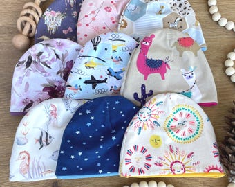 New Baby Beanie Hats, Oeko-Tex Certified European Cotton Spandex, New Baby Boy Hat, New Baby Girl Hat, Stretchy Baby Hat, Soft Cotton Cap