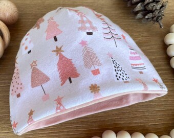 Organic Cotton Infant Hat, Newborn Beanie, Soft Cotton Cap, Cute Newborn Hat, Baby Girl Beanie, Xmas Baby Hat,  American milled fabric