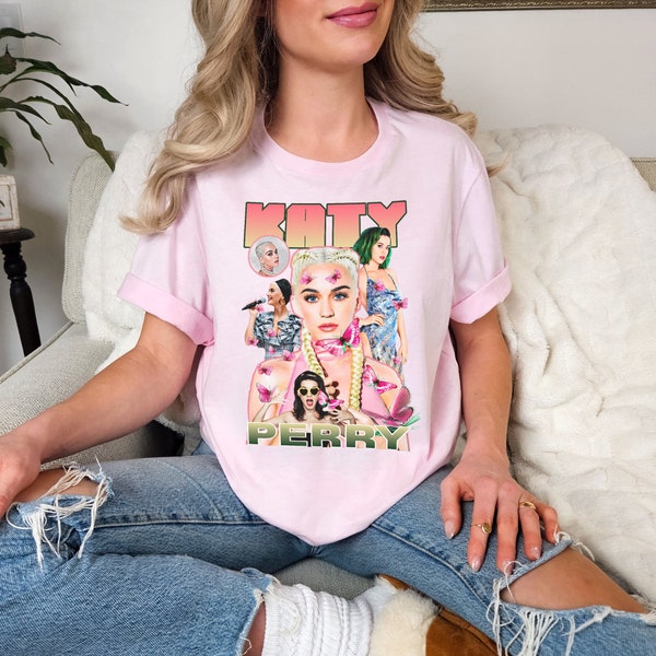 Retro Katy Perry t-shirt Vintage 2000s merch Pop bootleg graphic tshirt Santa Barbara CA homage design tee Funny meme T shirt gift for fan