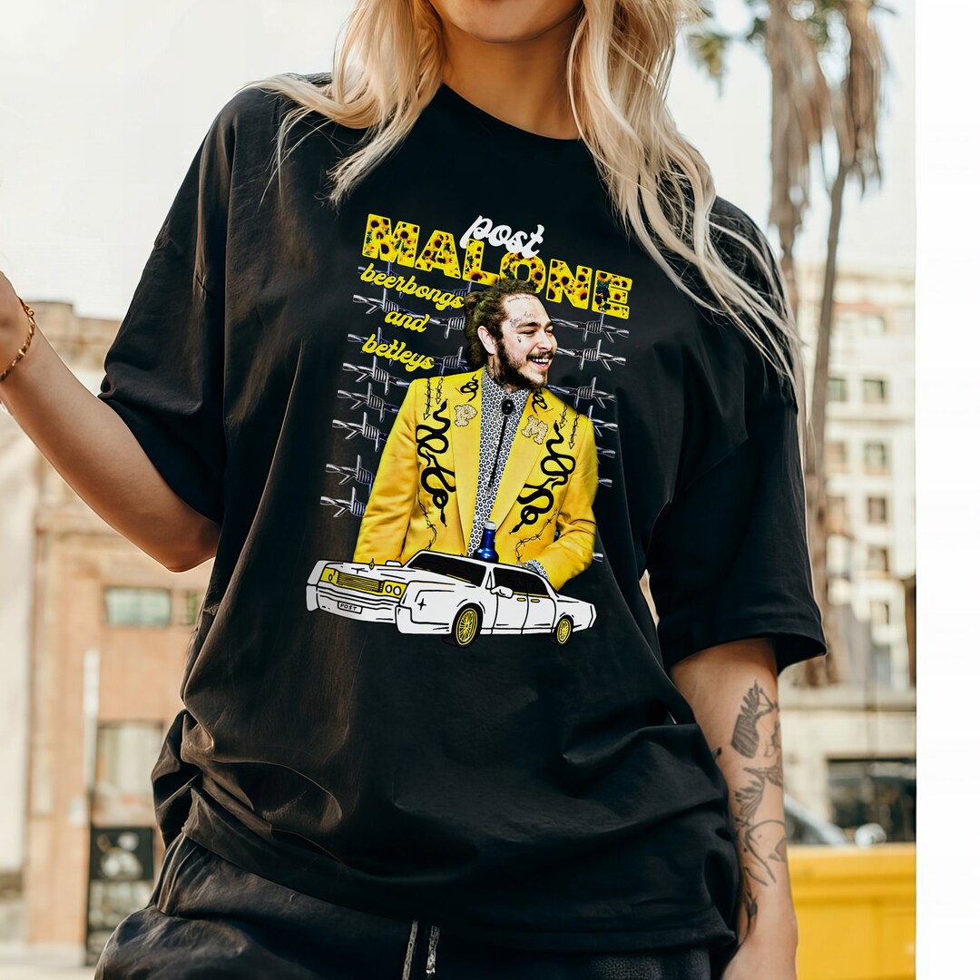 Retro Post Malone T-shirt Vintage 2000s Merch Posty Post Bootleg ...