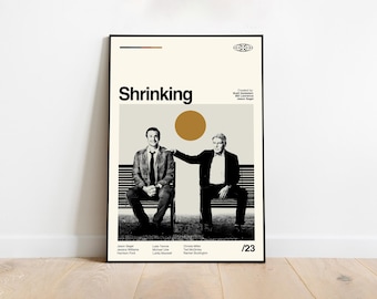 Shrinking Tv Series Poster, Mid Century Modern, Retro Movie Print, Vintage Wall Art