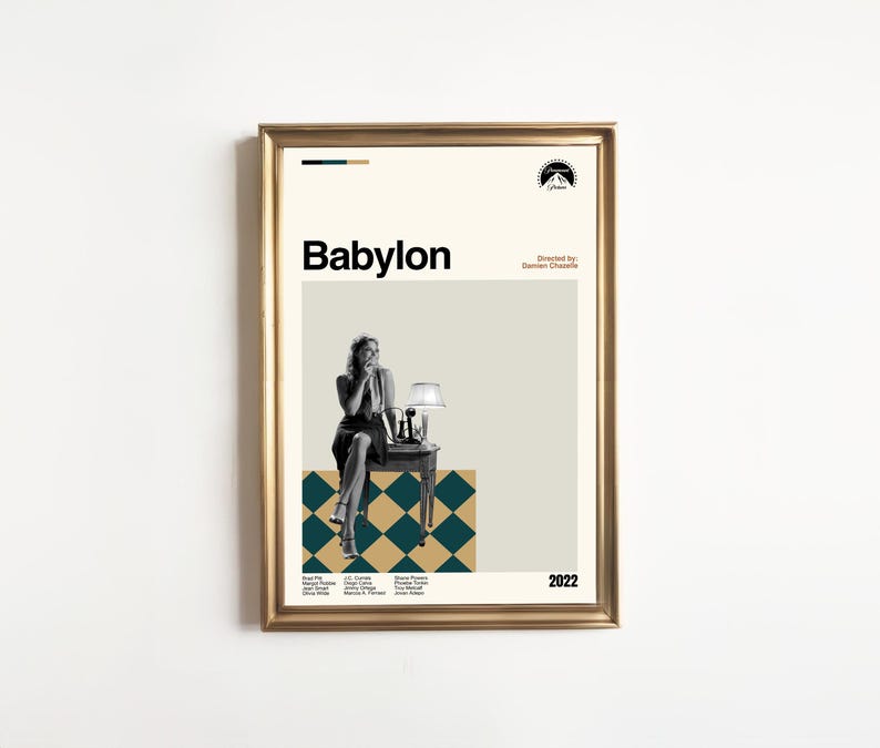 Babylon Movie Poster, Midcentury Modern, Minimalist Print, Vintage Wall ...