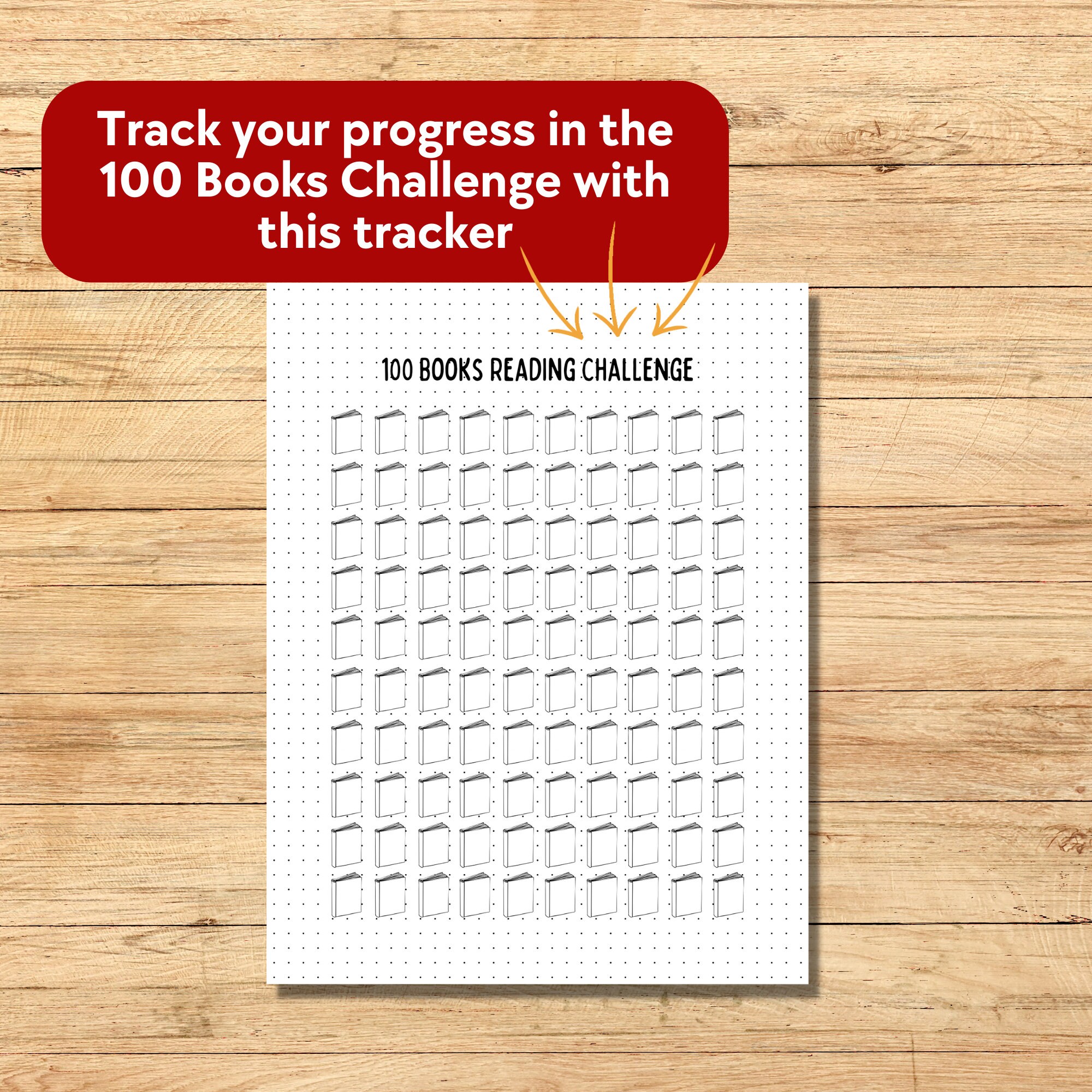 100 Books Reading Challenge Printable Bullet Journal Tracker - Etsy