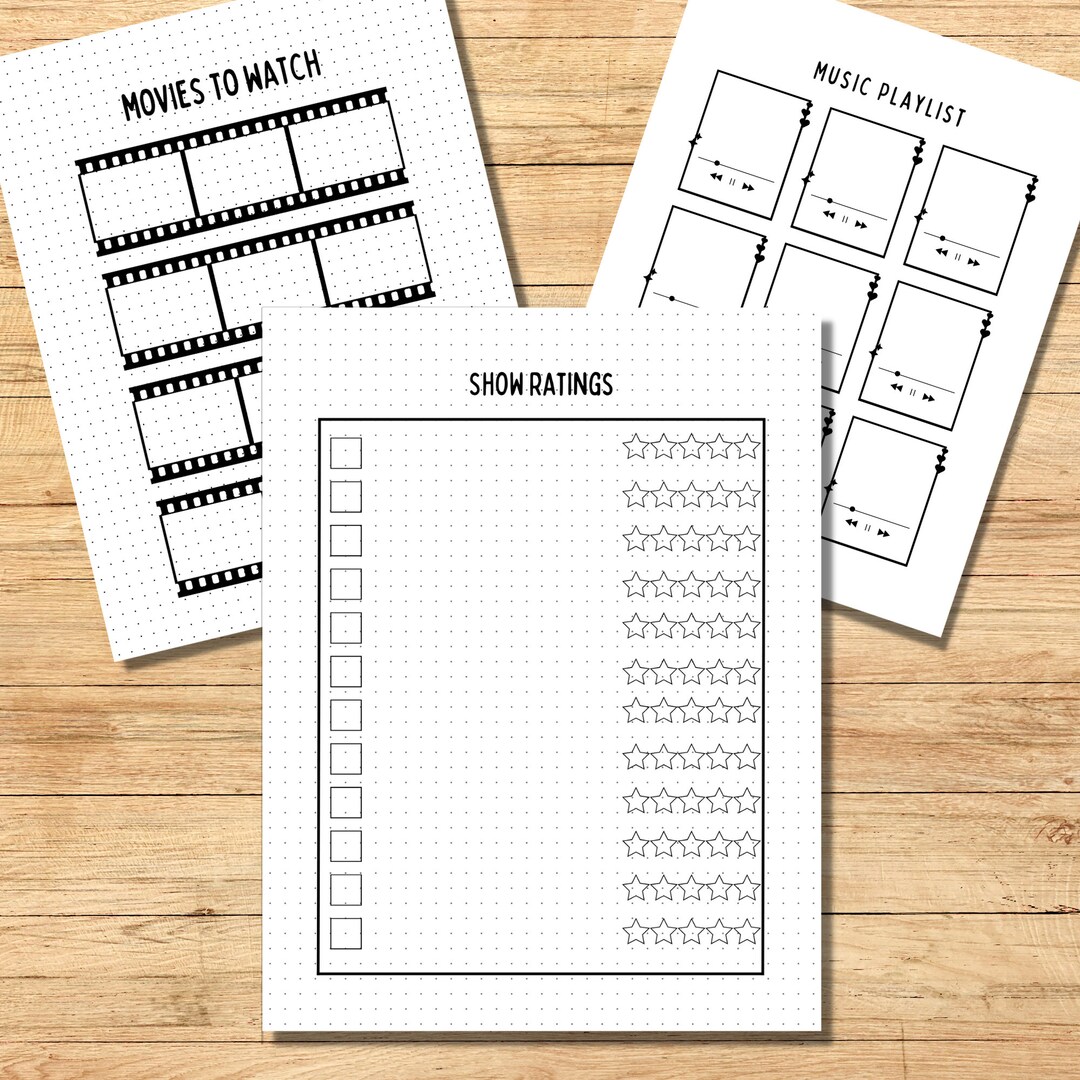 Monthly Trackers Bundle PRINTABLE Bullet Journal Pages Download - Etsy