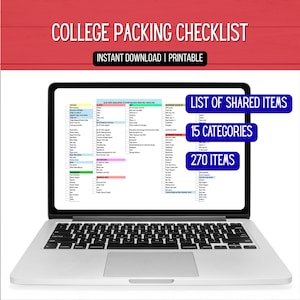 College Packing List: 270 Dorm Essentials, Student Planner (Printable PDF)