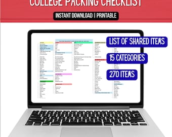 College Packing List: 270 Dorm Essentials, Student Planner (Printable PDF)