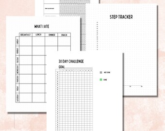 Fitness Tracker Bundle Bullet Journal Printable Pages