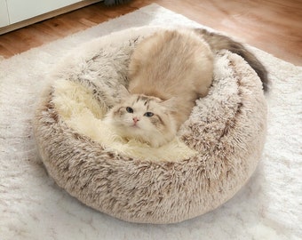 Flauschiges Katzenbett, beruhigende Katzenhöhle, Haustiermöbel, Katzenkissen, warme Katzendecke, Haustiergeschenke, Welpenbett, Kätzchenschlafhöhle, Katzenliebhaber